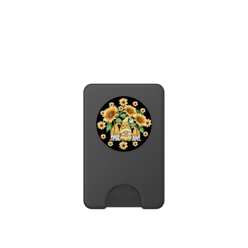 Cute Sunflower Pattern For Gardener And Women Floral Gnome PopSockets PopWallet for MagSafe - style: Magnetic PopWallet