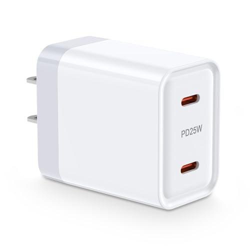 USB C Charger Block 25W Super Fast Charging for iPhone 17e 18 Pro Max 17 - color: White