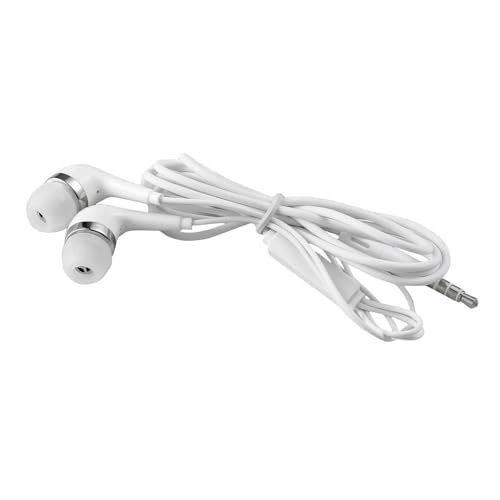 10-Pack Corded Earbuds with Microphone Headset/Headphones Bass Wired White Silicone Pad for iPod iPhone iPad Smartphone Tablet MP3 Player Laptop Computer 3.5mm Jack Plug