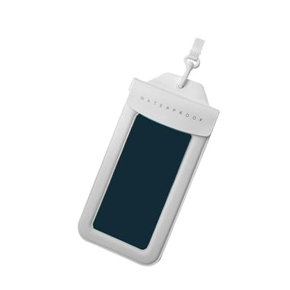 Waterproof Phone Bag Phone Storage Bag Touch Screens Transparent Keep Valuables Safe and Dry for Water Sports Beach - color: White