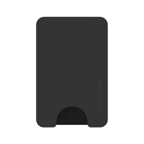 VELVET CAVIAR compatible with MagSafe Wallet - Magnetic Card Holder - color: Just Black