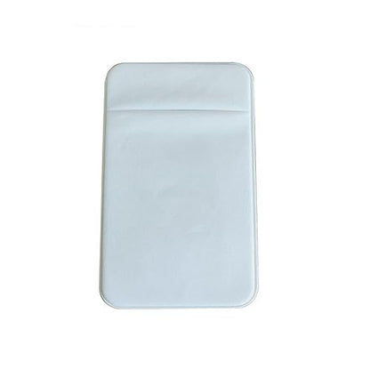 Card Holder Pocket for Back of Phone - Men Women Cell Phone Pouch Adhesive Mobile Wallet Stick (White) - color: White