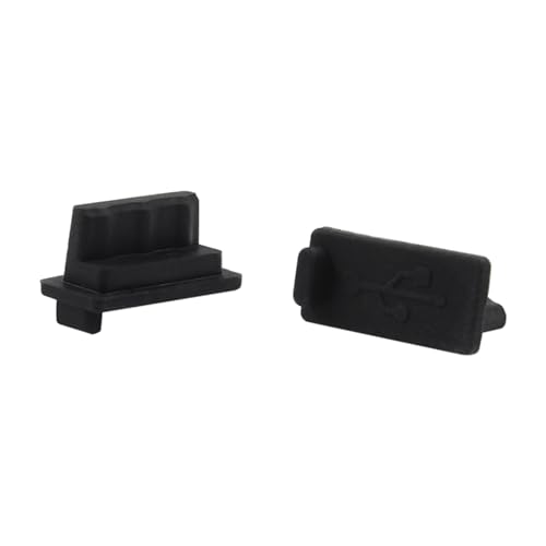 Jiozermi Black Silicone USB A Female Anti Dust Plug, 20 Pcs - color: Black
