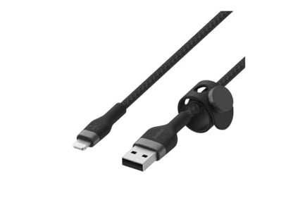 Belkin USB A to Lightning Braided Cable 9.9ft Fast iPhone Charger Cord - color: Black, style: 3M
