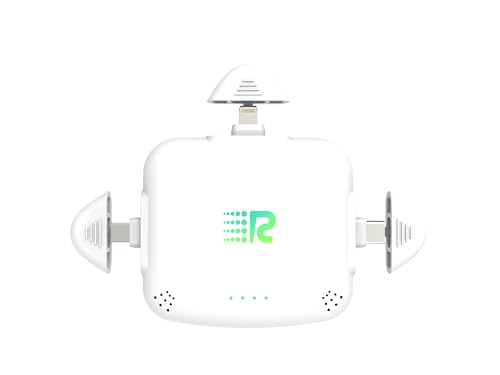 Rush Charge Universe Mini Power Bank Portable Charger Lightning USB-C White - color: White