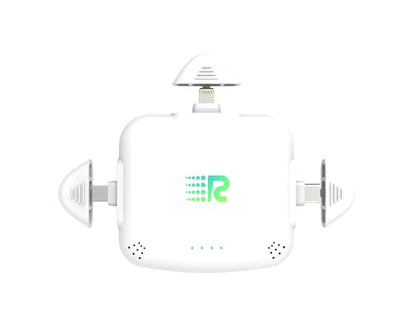 Rush Charge Universe Mini Power Bank Portable Charger Lightning USB-C White - color: White