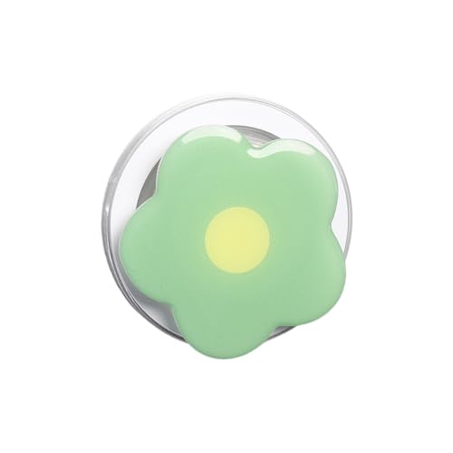 Cute Flower Series Collapsible Design Phone Grip (Magnetic, Green) - color: Green, style: Magnetic