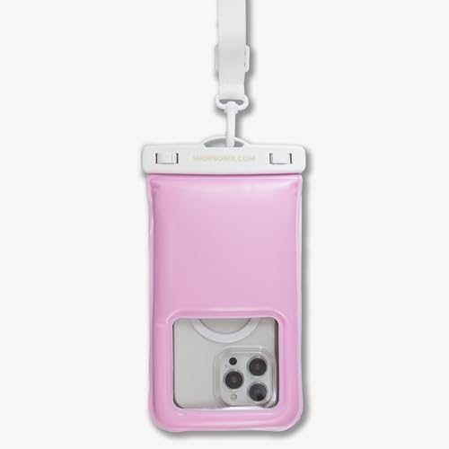 Sonix Waterproof Phone Pouch - Floating Phone Case Dry Bag w/Crossbody Lanyard - Beach Cruise Travel Essentials - Compatible w/All Devices, Touchscreen Friendly | Jelly Pink - color: Jelly Pink
