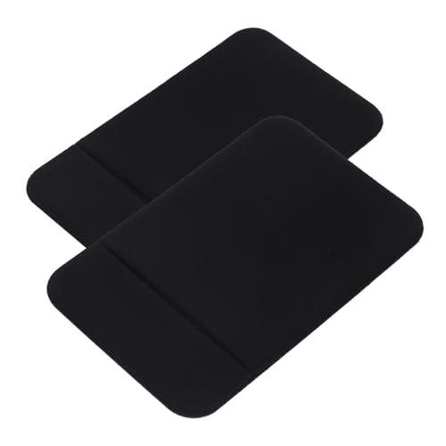 Kisangel 2Pcs Adhesive Phone Card Holder Wallet on Phone Credit Pouches Cellphone Back Pocket Stick Wallet for Mobile Black Elastic Stretch Fabric