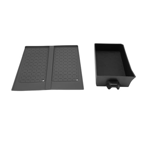 (2Pack) 2026 RAV4 Charging Tray Drawer Organizer for 2026 RAV4 Dual Wireless Charging Mat Silicone Non-Slip Protective Pad Under Screen Storage Box Compatible with 6th Gen 2026 Toyota RAV4 Accessories - size: 2) RAV4 2026 Set (2 Piece)