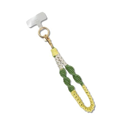 Sonix Phone Wristlet - Detachable Universal Smartphone Wrist Strap, Hands-Free Lanyard Cellphone Bracelet with Tether Tab - color: Crochet Twist - Yellow