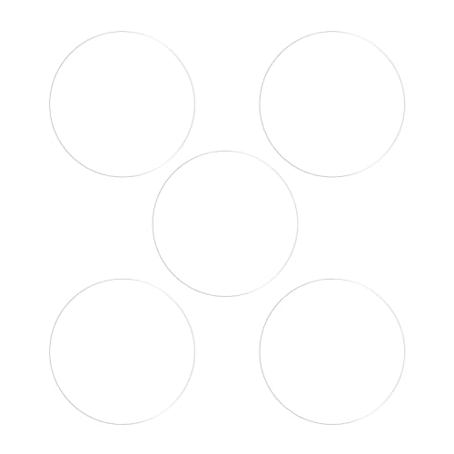 HARFINGTON 5pcs Watch Glass Screen Protectors 22mm Soft TPU Anti-scratch HD Clear High Definition Round Smartwatch Screen Protection Film (for Flat Screen) - size: 22mm