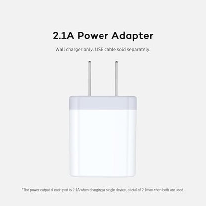 USB Wall Charger, Charger Adapter AILKIN 2Pack 2.1A Dual Port Quick Plug