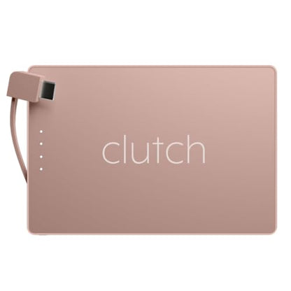 Clutch - Pro USB-C Portable Charger - Compatible with iPhone 15, 16, 17 & Android Devices - Power Bank Magnetic Battery - TSA Travel Approved - USB Rechargeable - Built-in Cable - 5000 mAh - 3.7oz - color: Rose Gold