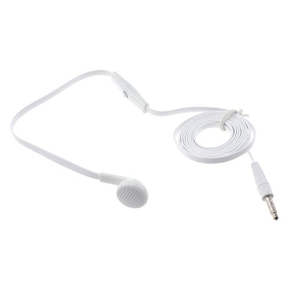Mono Headset Wired Earphone Single Earbud Compatible with Cricket Outlast/Ovation/Ovation 3, 3.5mm Headphone Flat White