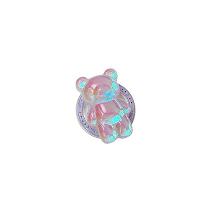 Magnetic 3D Bear Phone Grip Stand, MagSafe Compatible — Lilac Opal - color: Lilac Opal