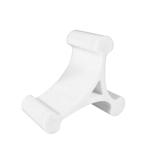 Skalene Phone Stand - 100% Silicone Rubber, Adjustable Phone Holder, Prop, Rest - Desk, Office, Home, Kitchen Accessory (Arctic White) - color: Arctic White