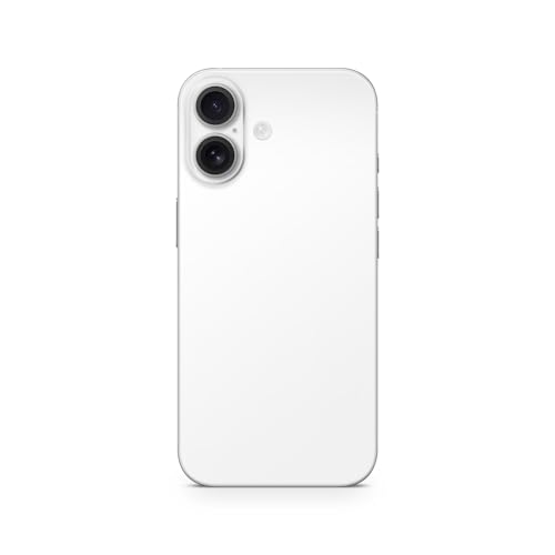 Glossy Glitter Phone Skin Compatible with Apple iPhone 17 - Solid White - Premium 3M Vinyl Protective Wrap Decal Cover - Easy to Apply | Crafted in The USA by MightySkins - color: Solid White, size: iPhone 17 (Back Wrap), style: Glossy Glitter Finish