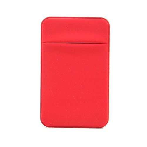 Red Pocket Adhesive Phone Pouch, Men Women Cell Phone Wallet, Stick(red) - color: Red