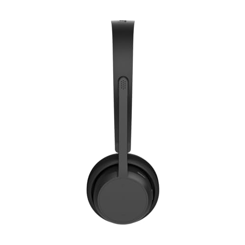 Lenovo Wireless Stereo Headset, Noise Cancelling Mic, Bluetooth 5.3 Multipoint, 31-Hour Talk & 60-Hour Playback, Lightweight 138g, Replaceable Earcups Over-Ear Comfort, Gaming, Office, & PC Use - style: Wireless - ENC