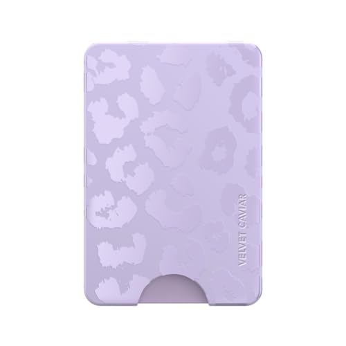 VELVET CAVIAR compatible with MagSafe Wallet - Magnetic Card Holder Wallet for iPhone 12/13/14/15 (Lilac Purple Leopard) - color: Lilac Purple Leopard