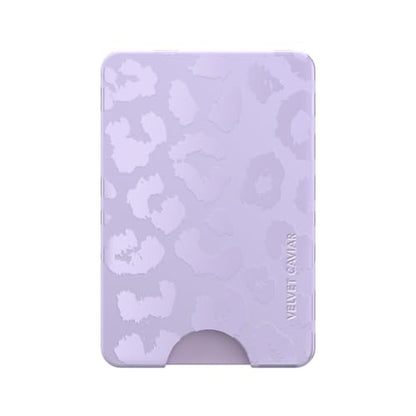VELVET CAVIAR compatible with MagSafe Wallet - Magnetic Card Holder Wallet for iPhone 12/13/14/15 (Lilac Purple Leopard) - color: Lilac Purple Leopard