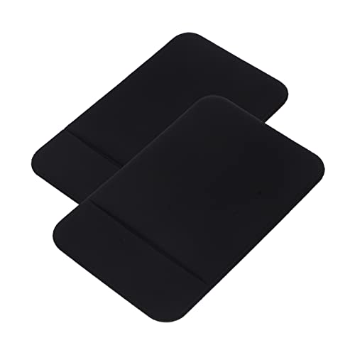 DOITOOL 2pcs Adhesive Phone Card Holders for Back Stretch Fabric Wallet Slim Sticky Pocket for Credit Cards and ID Compatible Smartphones Black
