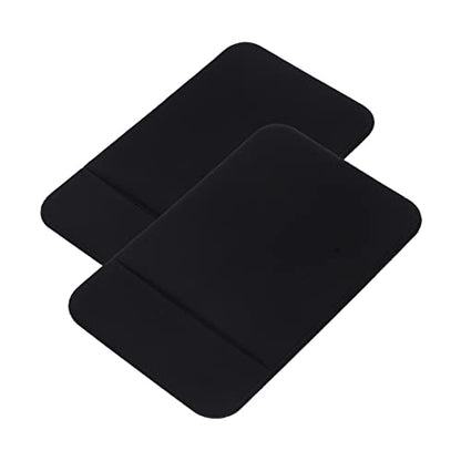 DOITOOL 2pcs Adhesive Phone Card Holders for Back Stretch Fabric Wallet Slim Sticky Pocket for Credit Cards and ID Compatible Smartphones Black