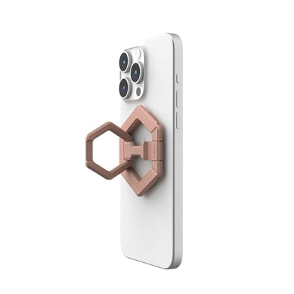 URBAN ARMOR GEAR UAG Magnetic Phone Ring Stand Compatible with MagSafe Magnet, Removable Metal Finger Ring Grip & 360 Rotation Adjustable Kickstand for iPhone 17, Galaxy S26, Nude