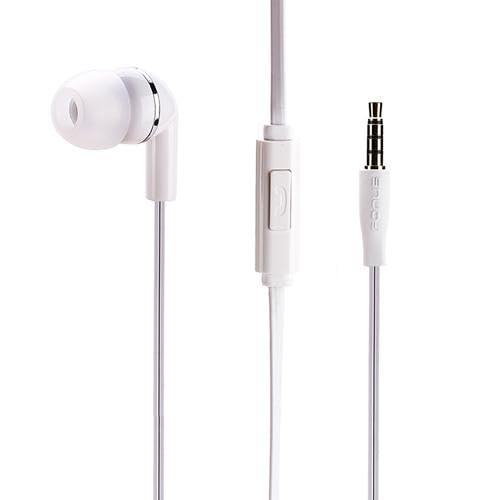 Mono Headset Earphone w Mic Wired Earbud Compatible with Cricket Outlast 5G/AT&T Motivate Pro 5G, 3.5mm Single Headphone Hands-Free Microphone White