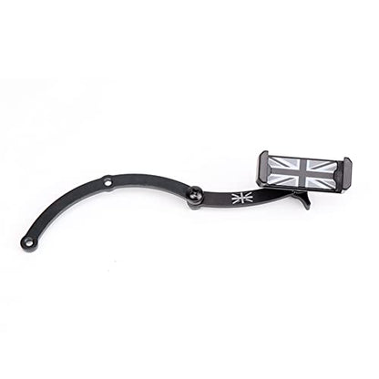 Union Jack Gray/Black Rotatable Foldable Union Jack Smart Phone Holder Clip Fold Mount Bracket for Mini Cooper 2nd Gen (R55 R56 R60 R61 Only)