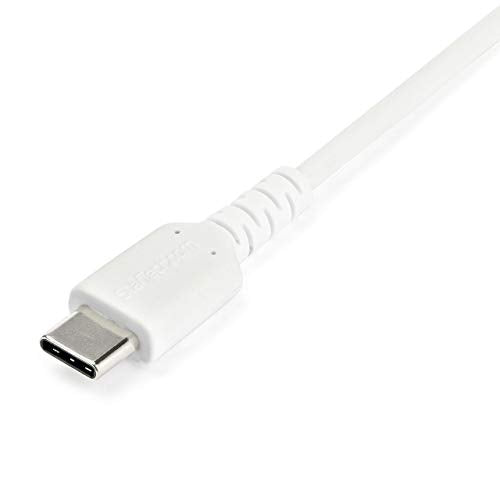 StarTech 6.6ft/2m USB-A to USB-C Cable, White, 3A, USB 2.0 - size: 6 ft / 2 m, style: white