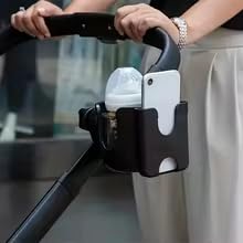 Trolley Cup Holder with Phone Mount, Bicycle Cup Holder, Universal Cup Holder, 2-in-1 Phone Stand Suitable for Strollers, Bicycles, Wheelchairs, Scooters