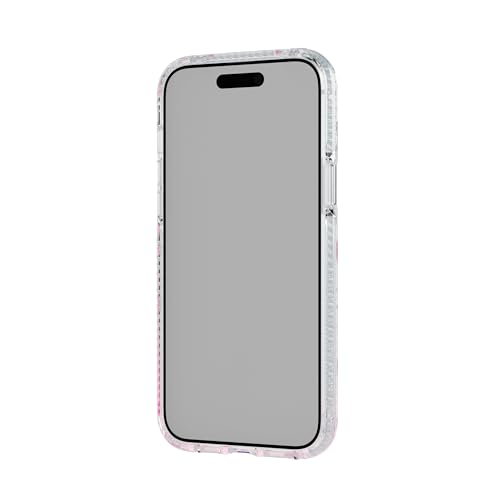 Tech21 FlexQuartz Phone case for iPhone 15 Plus - Compatible with MagSafe - 15x Military Standard Protection - Cherry Blossom Design - color: Pink, size: iPhone 15 Plus