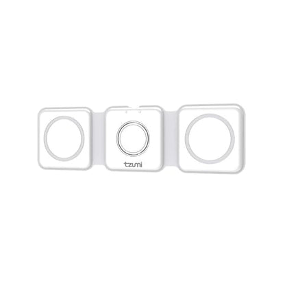 Tzumi 3-in-1 Wireless Charge Station, Universal Device Docking Hub, for Phone, Earphones, Watch - Fast Charging Capability - ChargePad