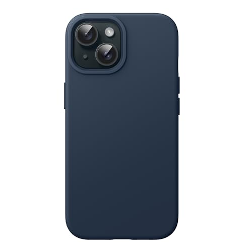 JETech Silicone Case for iPhone 15, Navy | Silky Soft Touch, Shockproof Protection, Scratch Resistant, Microfiber Lining - color: Navy, size: iPhone 15