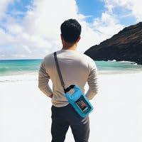 Nupouch Waterproof Cell Phone Sling Bag - Waterproof Phone Pouch Crossbody Dry Bag with Touchscreen Window for Travel, Beach, Boating, Hiking - Blue - color: Blue