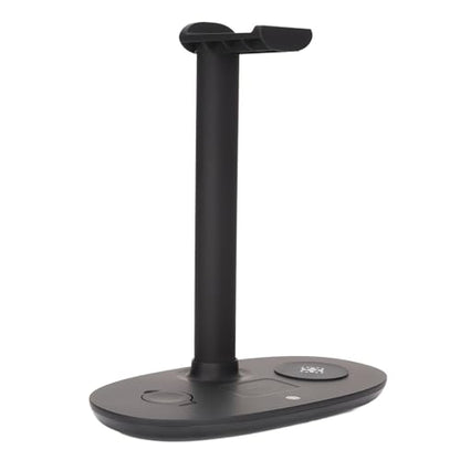 4 in 1 Wireless Charger Headphone Stand, 15W Fast Charging Station, Detachable Design for Mobile Phones, Earphones & Watches, Stylish Appearance - Perfect for Home & Travel