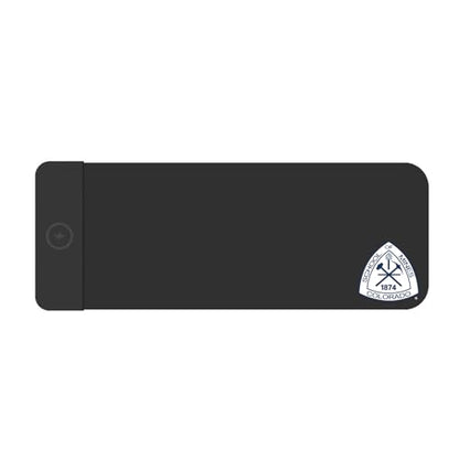 OTM Essentials Colorado School of Mines Classic Wireless Charging Cloth Desk Mat, Durable Office Supplies, Non-Slip Base, Quick Charging Wireless Desk Pad, Black - size: Classic- Charging, style: Colorado School of Mines
