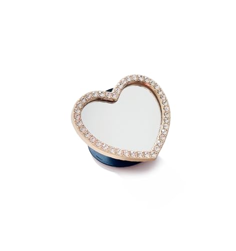 Cute Glitter Mirror Phone Grip Expanding Kickstand for Cellphone Grip Holder Universal Rotatable (Love Heart Mirror)