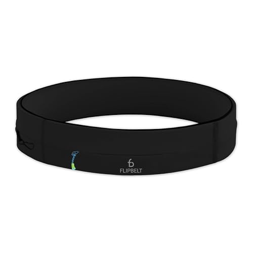 FlipBelt Zipper Running Belt, Waist Pack for Fitness and Running, US Company - color: Black, size: Small
