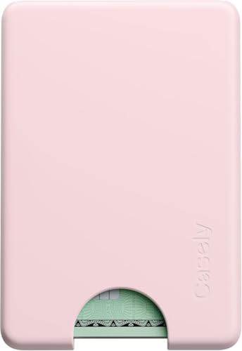 Casely MagWallet | Light Pink | Slim Wallet Card Holder | Compatible with MagSafe | Soft-Touch Hard Silicone | Holds Up to 3 Cards - color: Light Pink