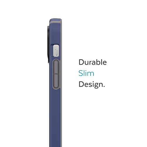 Speck iPhone 14 Pro Max Case - Slim, Drop Protection, Scratch Resistant with Soft Touch for 6.7 inch iPhone 14 Pro Max - Dual Layer Case, Prussian Blue/Cloudy Grey CandyShell Pro - color: Prussian Blue/Cloudy Grey