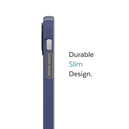 Speck iPhone 14 Pro Max Case - Slim, Drop Protection, Scratch Resistant with Soft Touch for 6.7 inch iPhone 14 Pro Max - Dual Layer Case, Prussian Blue/Cloudy Grey CandyShell Pro - color: Prussian Blue/Cloudy Grey