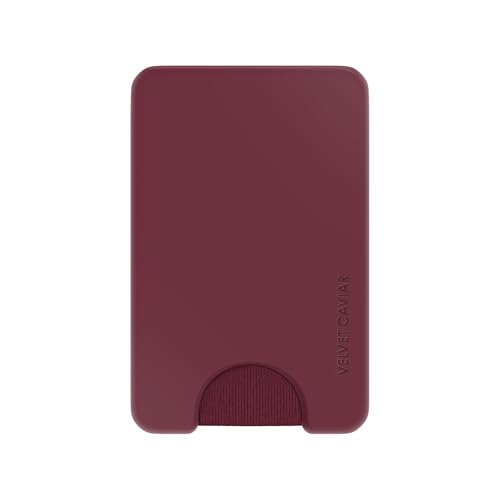 VELVET CAVIAR compatible with MagSafe Wallet - Magnetic Card Holder - color: Burgundy 1990