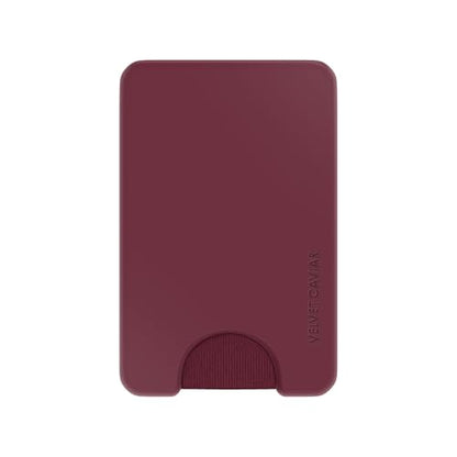 VELVET CAVIAR compatible with MagSafe Wallet - Magnetic Card Holder - color: Burgundy 1990
