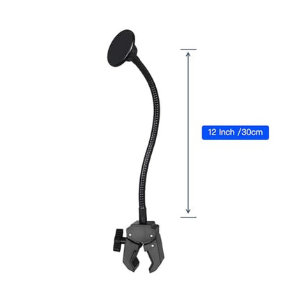 Wheelchair Magnetic Phone Holder - Adjustable Gooseneck with Angle Lock, Compatible with iPhone 16/15/14/13/12 Pro Max Series, iPad & Magnetic Phone Cases (12 Inch)
