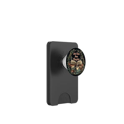 Just One More Chapter Book Lover Bookworm Reading Librarian PopSockets PopWallet for MagSafe - style: Magnetic PopWallet