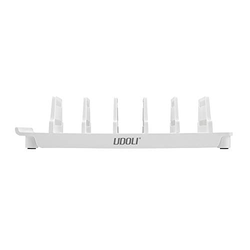 Adjustable Universal Cell Phone Dock Stand Holder, Tablet Organizer Multi Device Desktop Stand for iPhone Samsung Galaxy Google Nexus Kindle - No Charging Port (White) - color: White