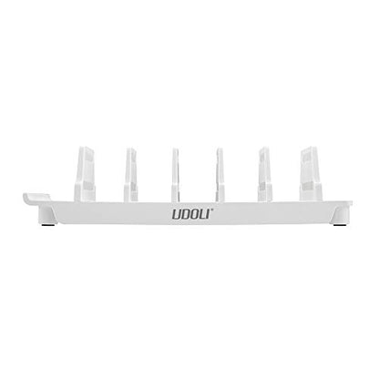 Adjustable Universal Cell Phone Dock Stand Holder, Tablet Organizer Multi Device Desktop Stand for iPhone Samsung Galaxy Google Nexus Kindle - No Charging Port (White) - color: White